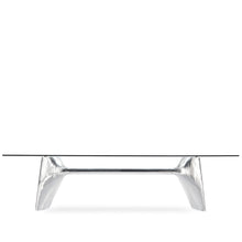 Afbeelding in Gallery-weergave laden, Baleri Italia Fratino, Esstisch mit Glasplatte & Aluminiumgestell