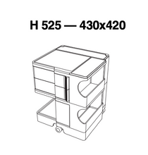 Lade das Bild in den Galerie-Viewer, B-Line Boby B22 Büro Rollcontainer S mit 2 Schwenkfächern, Design Joe Colombo