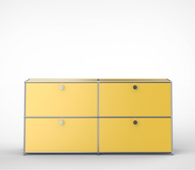 Lade das Bild in den Galerie-Viewer, konektra Sideboard 2x2, mit 4 Klappen in Gelb / RAL 1004 Goldgelb