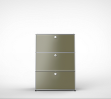 Load the image into the gallery viewer, konektra Highboard mit Klapptüren, LINE 1802 Olive
