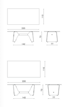 Afbeelding in Gallery-weergave laden, Baleri Italia Fratino, Esstisch mit Glasplatte & Aluminiumgestell