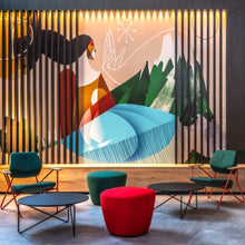 Afbeelding in Gallery-weergave laden, Runder Beistelltisch Metall & Holz, MDF – Prostoria Polygon