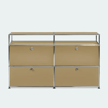 Charger l'image dans la galerie, USM Haller Sideboard L mit 4 Klappen und 2 offenen Fächern B1523 x H915 x T373mm