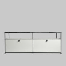 Load the image into the gallery viewer, USM Haller Regal, mit 2 Klappen und offenem Fach B1523 x H565mm x T373mm - 14 Farben