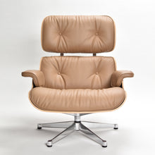Carica l'immagine nel visualizzatore di Gallery, Vitra Eames Lounge Chair Sessel & Ottoman XL (neue Maße) Palisander, Leder Caramel