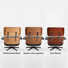 Carica l'immagine nel visualizzatore di Gallery, Vitra Lounge Chair & Ottoman, poliert, Santos Palisander, Leder Premium F Snow (Klassische Maße)