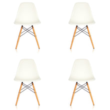 Lade das Bild in den Galerie-Viewer, AKTION: 4er Set Vitra – Eames Plastic Side Chair RE DSW, Untergestell Ahorn, gelblich - Farben wählbar