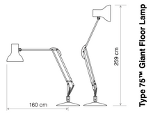 Carica l'immagine nel visualizzatore di Gallery, Anglepoise® Type 75 Giant Floor Lamp / Maxi Stehlampe & weitere Farben