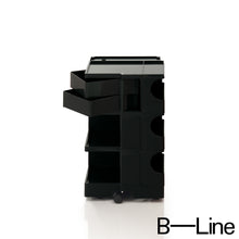 Lade das Bild in den Galerie-Viewer, B-Line Boby B35 Büro Rollcontainer mit 5 Schwenkfächern, Design Joe Colombo