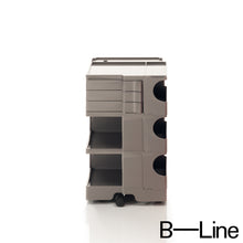 Lade das Bild in den Galerie-Viewer, B-Line Boby B33 Büro Rollcontainer mit 3 Schwenkfächern, Design Joe Colombo