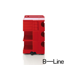 Lade das Bild in den Galerie-Viewer, B-Line Boby B33 Büro Rollcontainer mit 3 Schwenkfächern, Design Joe Colombo