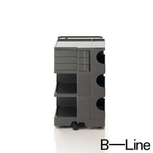 Lade das Bild in den Galerie-Viewer, B-Line Boby B33 Büro Rollcontainer mit 3 Schwenkfächern, Design Joe Colombo