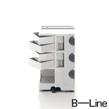 Afbeelding in Gallery-weergave laden, B-Line Boby B34 Büro Rollcontainer mit 4 Schwenkfächern, Design Joe Colombo