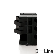 Afbeelding in Gallery-weergave laden, B-Line Boby B34 Büro Rollcontainer mit 4 Schwenkfächern, Design Joe Colombo