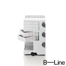 Lade das Bild in den Galerie-Viewer, B-Line Boby B35 Büro Rollcontainer mit 5 Schwenkfächern, Design Joe Colombo
