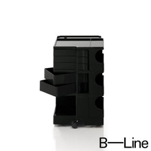 Lade das Bild in den Galerie-Viewer, B-Line Boby B35 Büro Rollcontainer mit 5 Schwenkfächern, Design Joe Colombo
