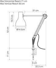 Load the image into the gallery viewer, Anglepoise® Type 75 Lamp with Desk Clamp / Schreibtischleuchte, Klemmleuchte & weitere Farben
