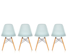 Lade das Bild in den Galerie-Viewer, AKTION: 4er Set Vitra – Eames Plastic Side Chair RE DSW, Untergestell Ahorn, gelblich - Farben wählbar