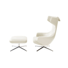 Load the image into the gallery viewer, Vitra Grand Repos Sessel & Ottoman Leder mit Kontrastnaht