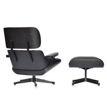 Afbeelding in Gallery-weergave laden, Vitra Eames Lounge Chair & Ottoman, schwarz / schwarz, Esche schwarz, Leder Premium F Nero (XL / Neue Maße)