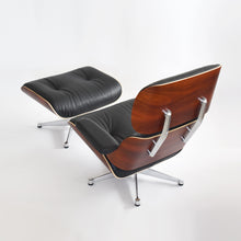 Lade das Bild in den Galerie-Viewer, Vitra Lounge Chair & Ottoman, Santos Palisander, Leder Premium F Nero, poliert (XL / Neue Maße)