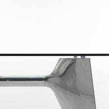 Charger l&#39;image dans la galerie, Baleri Italia Fratino, Esstisch mit Glasplatte &amp; Aluminiumgestell
