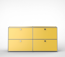 Lade das Bild in den Galerie-Viewer, konektra Sideboard 2x2, mit 4 Klappen in Gelb / RAL 1004 Goldgelb
