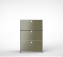 Load the image into the gallery viewer, konektra Highboard mit Klapptüren, LINE 1802 Olive
