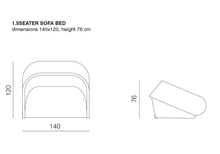 Load the image into the gallery viewer, Schlafsofa Up Lift von Prostoria – Design trifft Funktion
