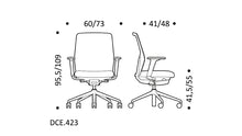 Lade das Bild in den Galerie-Viewer, ICF Duo Chair Design Bürostuhl - höhenverstellbar, neigbar mit 3D Armlehnen
