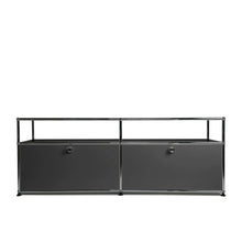 Charger l&#39;image dans la galerie, USM Haller Regal, mit 2 Klappen und offenem Fach B1523 x H565mm x T373mm - 14 Farben
