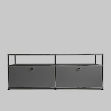 Afbeelding in Gallery-weergave laden, USM Haller Regal, mit 2 Klappen und offenem Fach B1523 x H565mm x T373mm - 14 Farben
