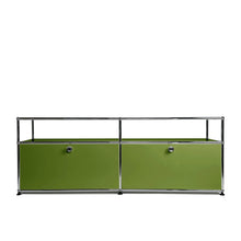 Charger l&#39;image dans la galerie, USM Haller Regal, mit 2 Klappen und offenem Fach B1523 x H565mm x T373mm - 14 Farben
