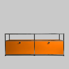Afbeelding in Gallery-weergave laden, USM Haller Regal, mit 2 Klappen und offenem Fach B1523 x H565mm x T373mm - 14 Farben
