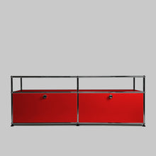 Afbeelding in Gallery-weergave laden, USM Haller Regal, mit 2 Klappen und offenem Fach B1523 x H565mm x T373mm - 14 Farben
