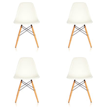 Afbeelding in Gallery-weergave laden, AKTION: 4er Set Vitra – Eames Plastic Side Chair DSW, Untergestell Ahorn, gelblich - Farben wählbar
