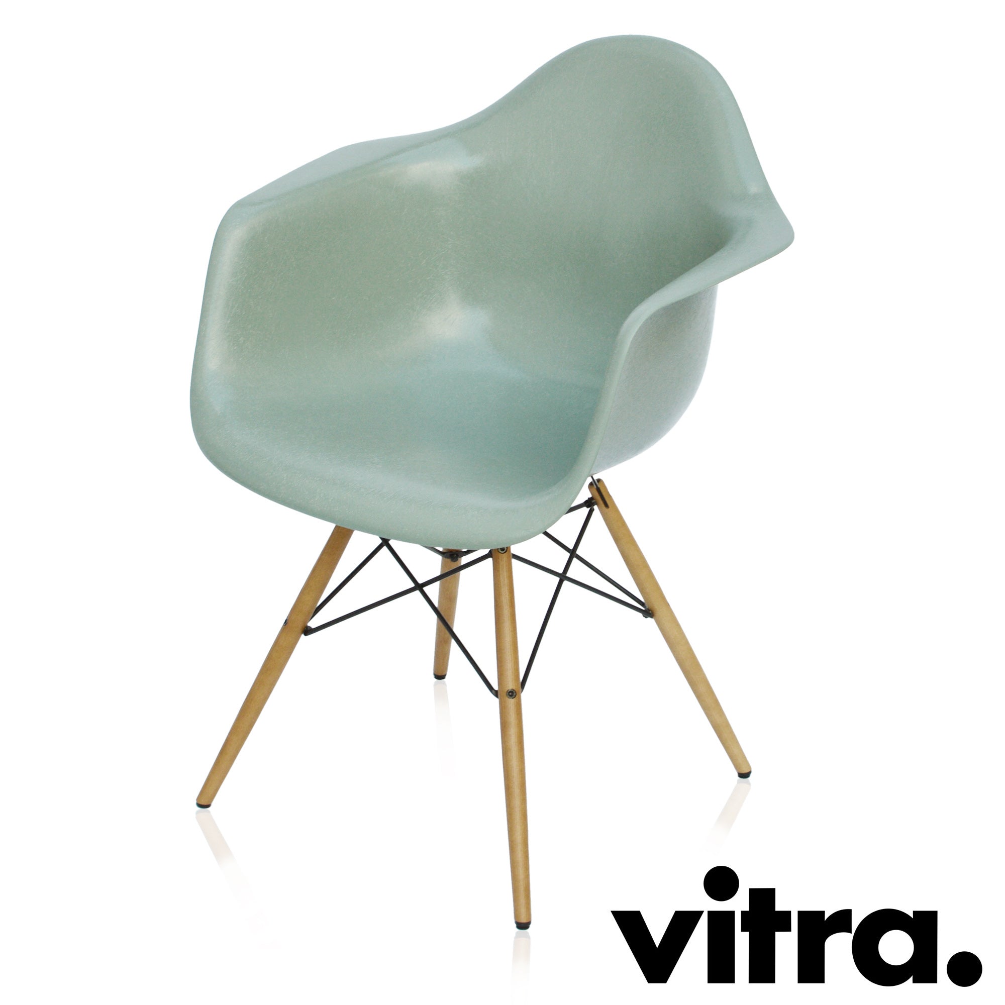 Vitra Eames Fiberglass Armchair DAW base ash honey colored other colors