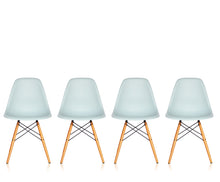 Lade das Bild in den Galerie-Viewer, AKTION: 4er Set Vitra – Eames Plastic Side Chair DSW, Untergestell Ahorn, gelblich - Farben wählbar
