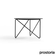 Lade das Bild in den Galerie-Viewer, Runder Beistelltisch Metall &amp; Holz, MDF – Prostoria Polygon
