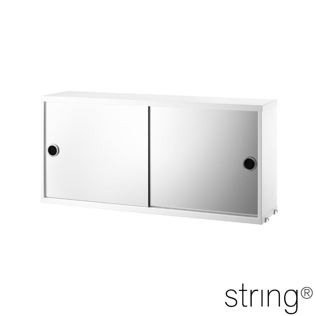 string - wardrobe element with mirrored doors 78 x 20 cm