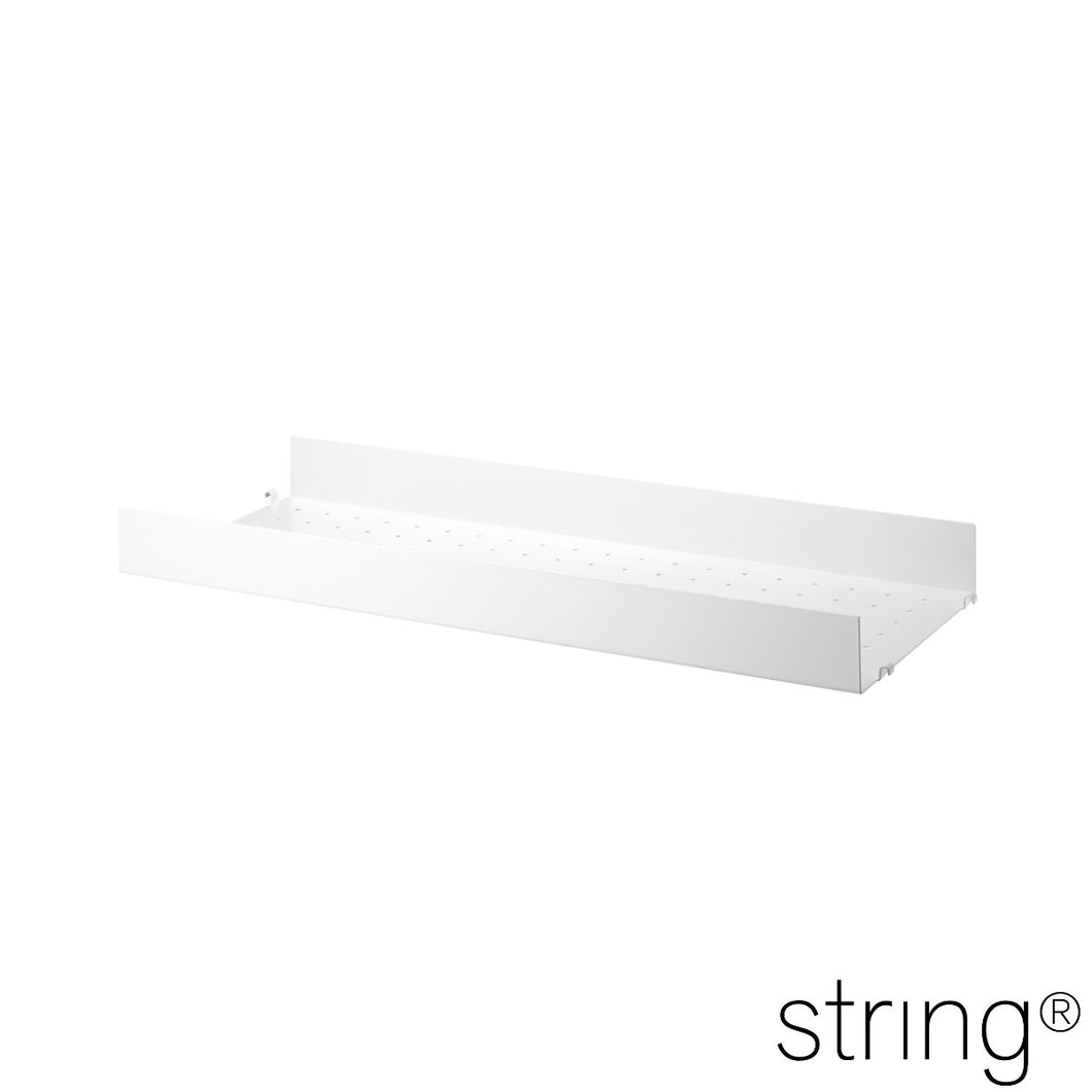 string system Regalboden aus Metall mit hoher Kante 58 x 20 x 7 cm