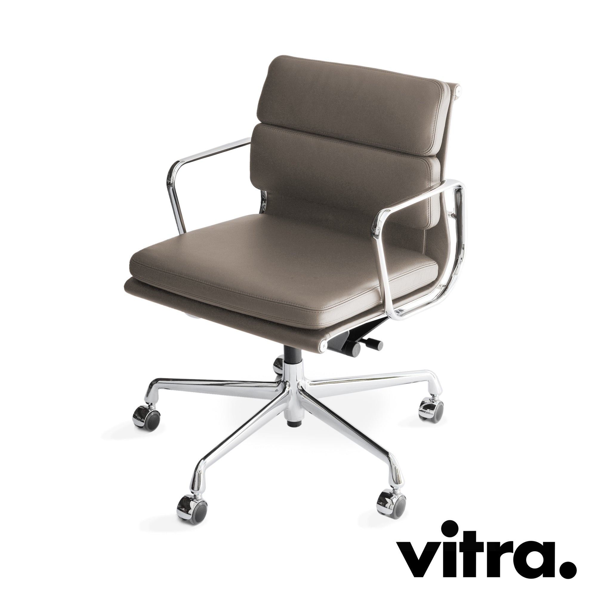 vitra Eames Soft Pad Chair EA 217 office chair with castors chrome plated